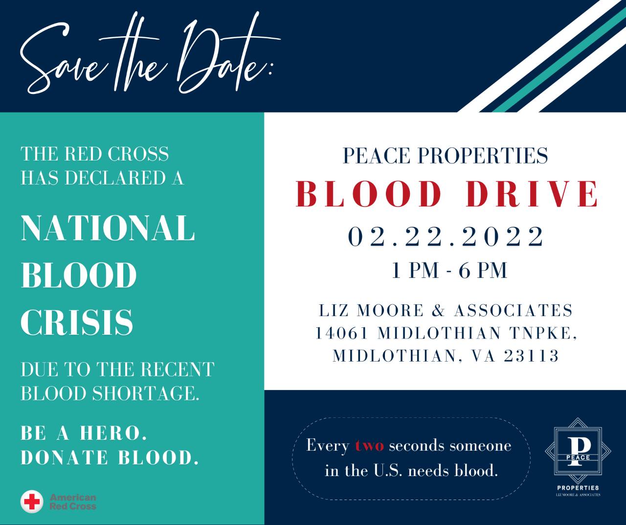 Help Fight the National Blood Crisis by Donating Blood at our Richmond Office