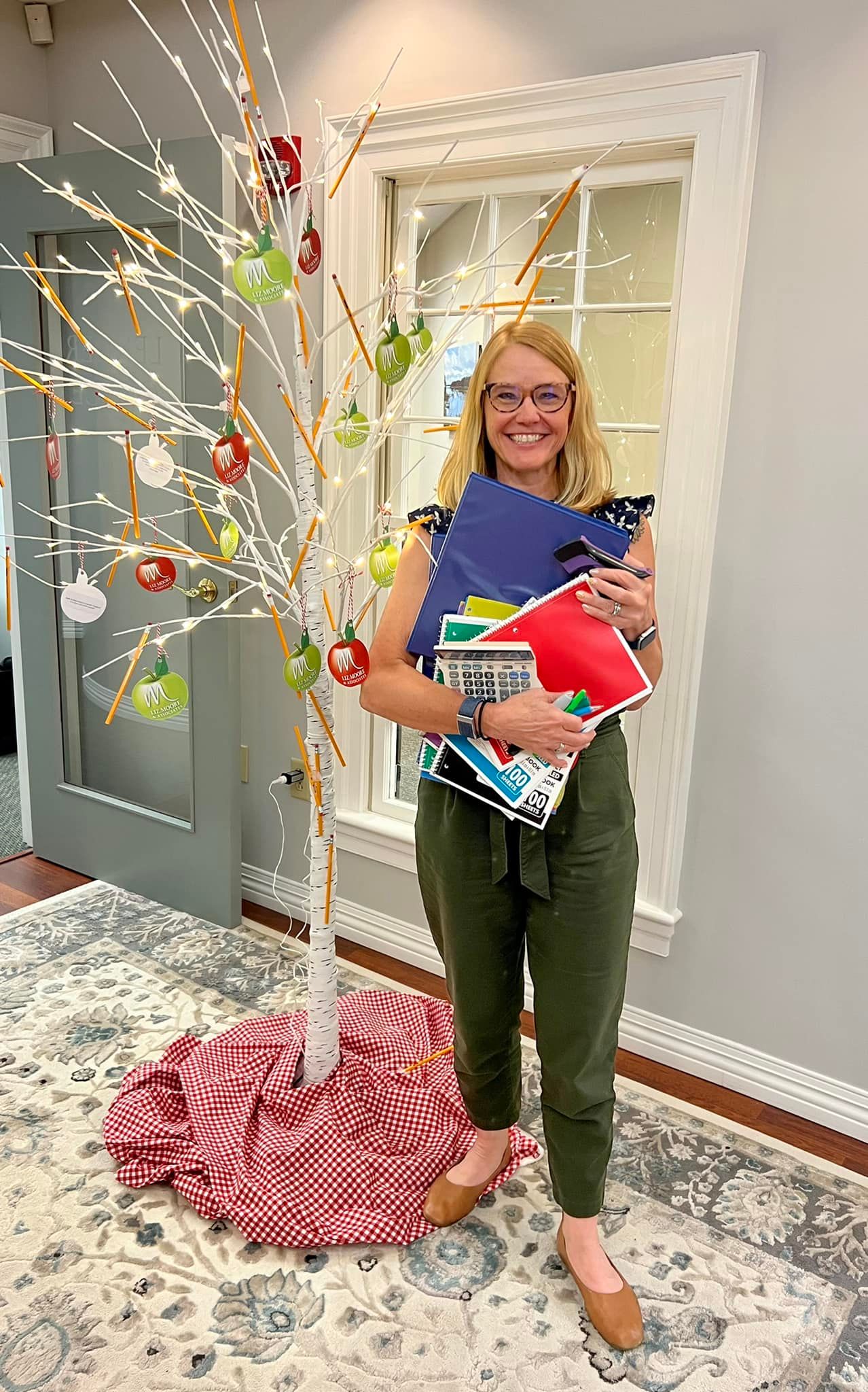 Liz Moore Newport News Office Collecting School Supplies for Local Teachers